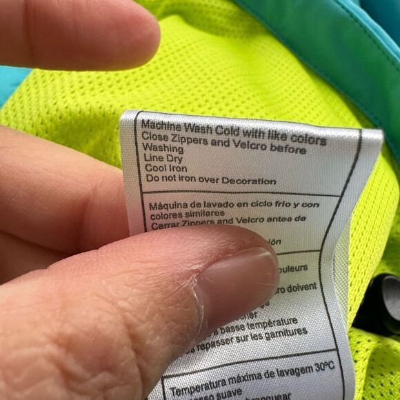 Asics Full Zip Lightweight Windbreaker Jacket Midlength Sky Blue XL Running - Picture 11 of 12